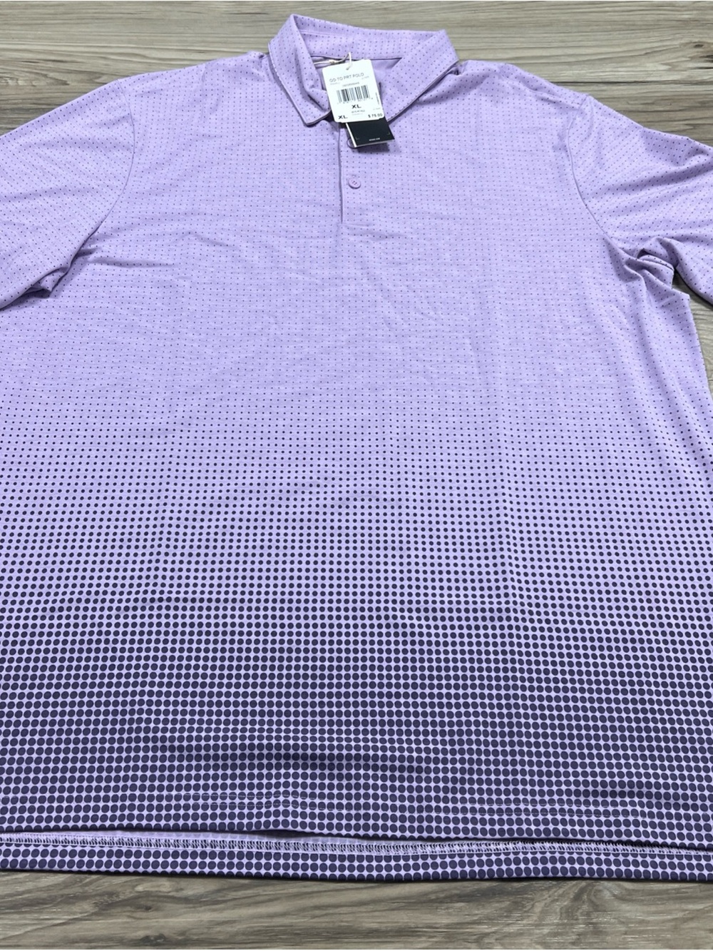 Adidas Go-To Rise Print Polo Golf Shirt Powder Plum Men's Size XL JL7905 $75 NWT